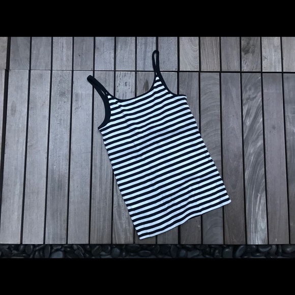 J. CREW Thick Cotton Navy & White Striped Tank - Picture 3 of 4